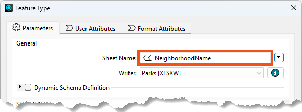 Feature Type Name shows attribute being used for the fanout